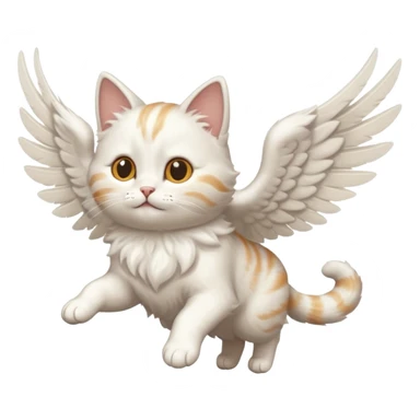 Flying cat sticker