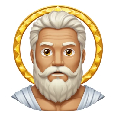 zeus and his glory behind him sticker