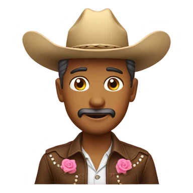 Vaquero con sombrero rosa sticker