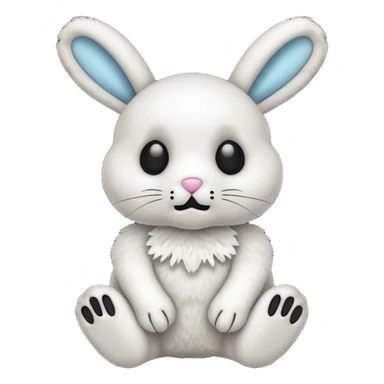 Emoji d'une peluche lapin squelette sticker