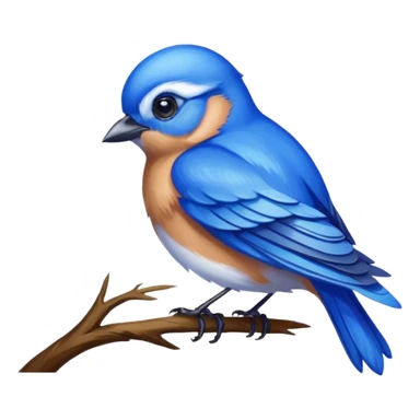 a bluebird emoji in an oil painting style sticker