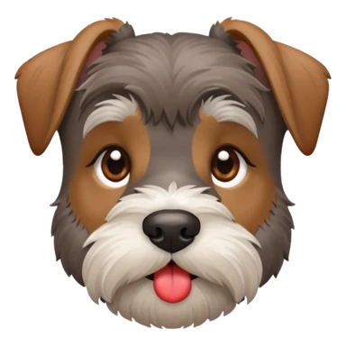 A schnauzer giving a kiss sticker