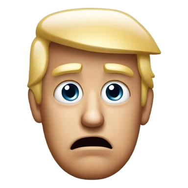 Donald Trump sad and shocked sticker