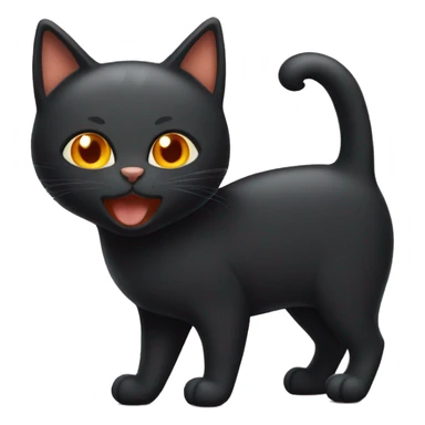 Black Cat and Orange Cat being happy sticker