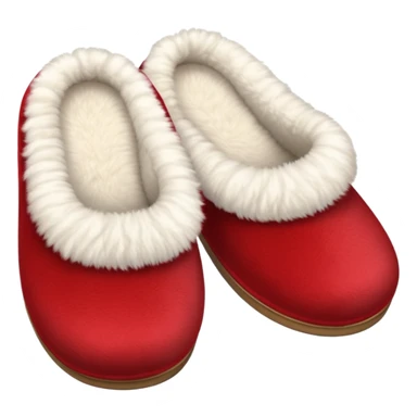 red fluffy slippers sticker