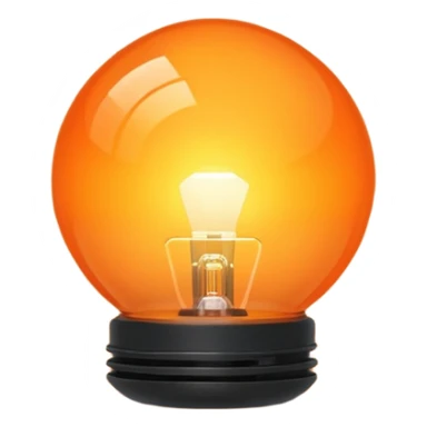 1980s orange lighting lamp sticker