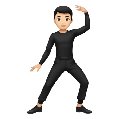 male dance choreographer with pants and shirt black hair  sticker