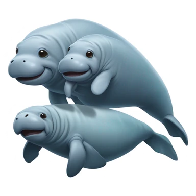 a family of mom, dad and son manatee sticker
