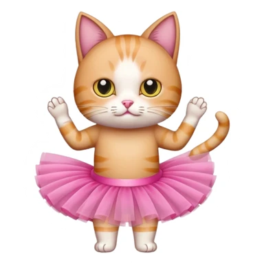 Cat wearing a tutu sticker