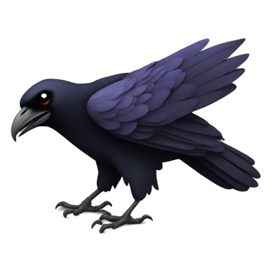 Raven with letter W sticker