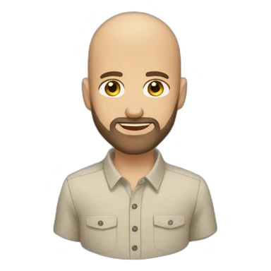light-skinned-bearded-bald-browneyes-brownhair-buttoned-shirt-hair-on-sides sticker