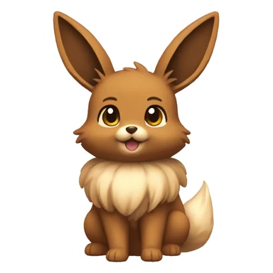 Brown Cookie-themed Eevee full body sticker