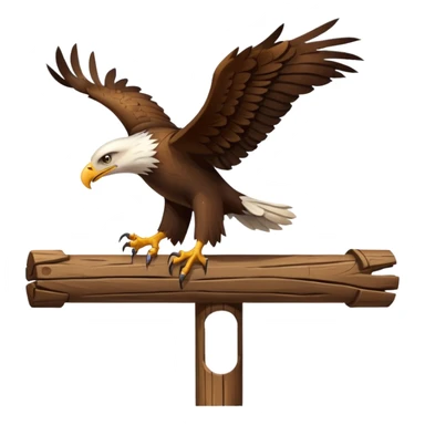 Eagle drag a post sticker