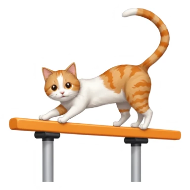cat doing gymnastics on a network switch as a balance beam sticker