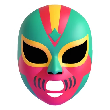 luchador ski mask, colorful mexican wrestling mask sticker