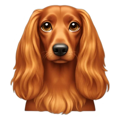 Orange teckel dog with long hair sticker