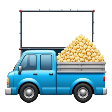 Drive in movies with popcorn and blankets on a truck bed sticker
