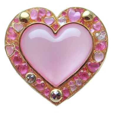 Sailor moon gemstone pink heart transformation brooch  sticker