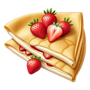 Gluten free crepe with strawberry  sticker