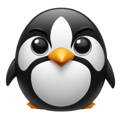 a penguin making a frat boy face sticker
