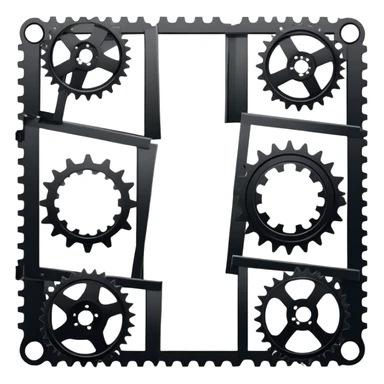 Simple vertical film strip with three frames and sprocket holes, black strip with transparent frames, clean iOS emoji design sticker