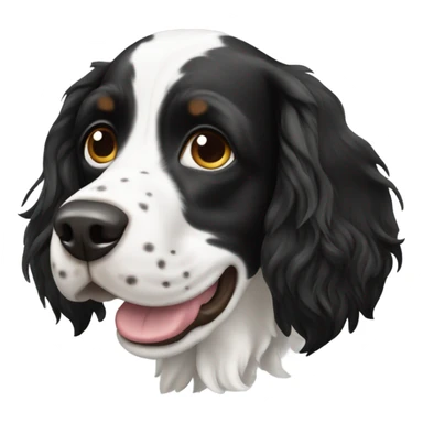 Black and white spotted springer spaniel sticker