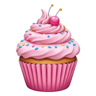 Cupcake with pink icing sticker