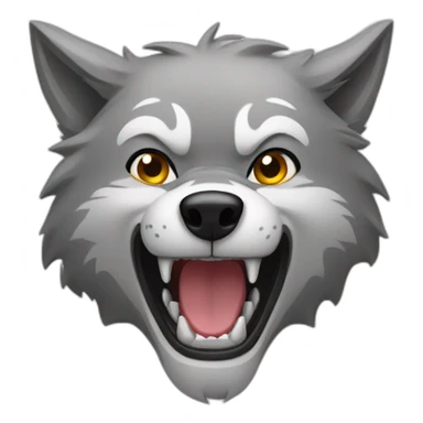 female wolf growling sticker