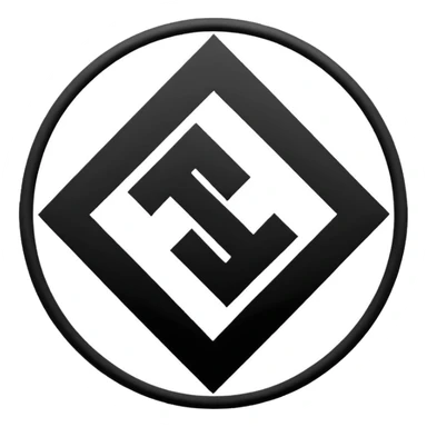 The image is a red background with a white circle in the center. Inside the circle, there is a black Nazi symbol, which appears to be a swastika. The symbol is in the shape of a circle with a diagonal line running through it, creating a zigzag pattern. The overall design is simple and minimalistic. sticker