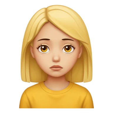 Niña triste amarilla sticker