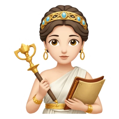ancient greek woman with a scroll sticker