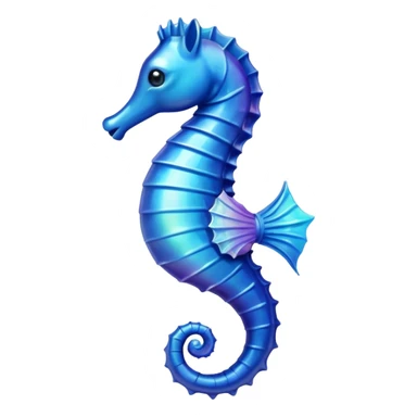 a blue seahorse sticker