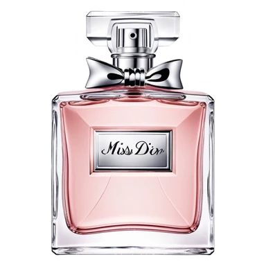 Dior miss dior eau de parfum, low bottle, light pink sticker