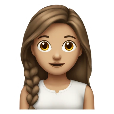 Girl with brunet hair sticker
