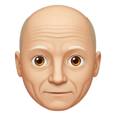 Homme 60 ans presque chauve sticker