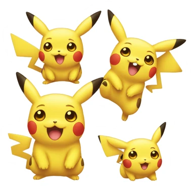 Cute pikachu emoji  sticker