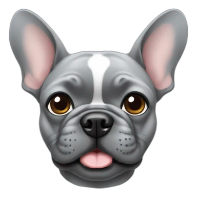 grey frenchie sticker