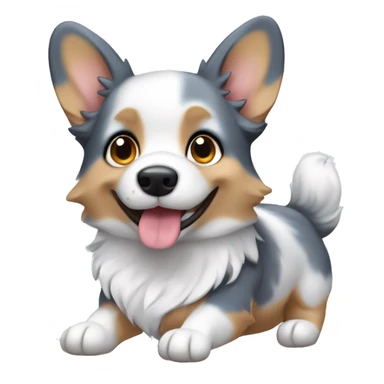 Cute blue Merle corgi  sticker