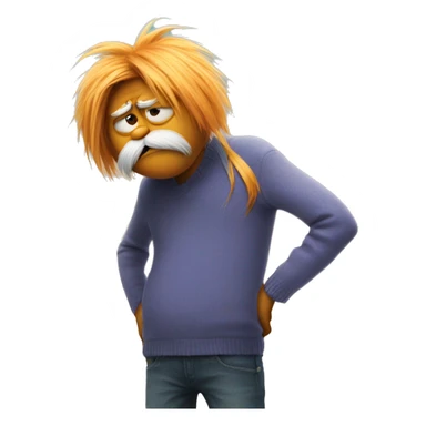 Lorax sad  sticker