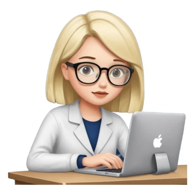 a girl coding with her computer at night sticker