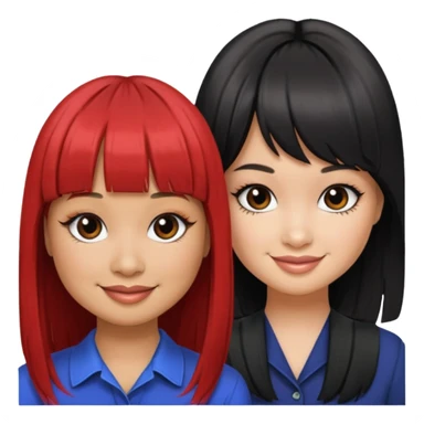 Raven-Symoné and Debby Ryan (straight bangs) sticker