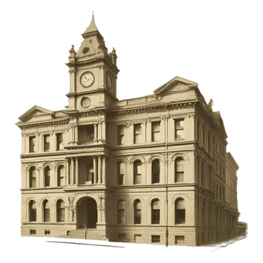adelaide town hall 128 king william st 1866 sticker