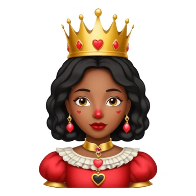 Black woman queen of hearts in Wonderland  sticker