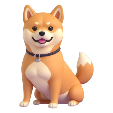 shiba inu with muscles sticker