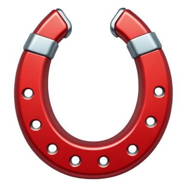red horseshoe magnet sticker