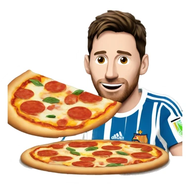 Messi qui mange une pizza sticker