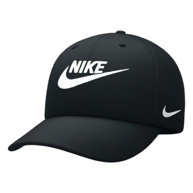 Black hat with Nike logo on the front  sticker
