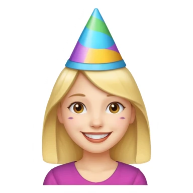 party hatted girl sticker