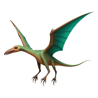 Cinematic Noble Pterodactyl Portrait Emoji, Poised and soaring, with a slender, aerodynamic body, expansive leathery wings outstretched, a long pointed beak, and keen, piercing eyes that exude aerial grace, Simplified yet sharply defined features, highly detailed, glowing with a soft, ethereal radiance, high shine, intelligent and commanding, stylized with an air of prehistoric flight mastery, focused and graceful, soft glowing outline, capturing the essence of a watchful and confident Pterodactyl that appears ready to glide out of the screen with effortless majesty! sticker
