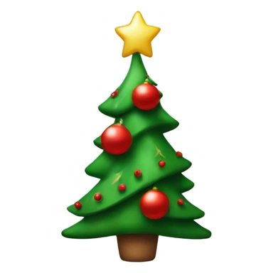 christmas tree with red and green decore sticker
